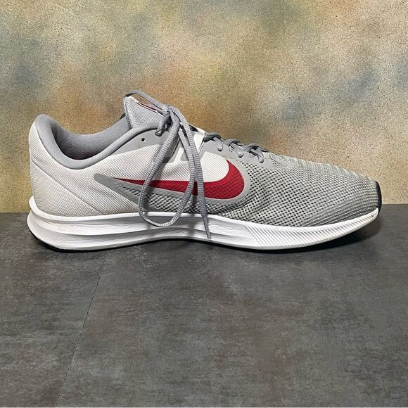 Nike Downshifter 9 Gray/White/Red Men\'s Running Shoes Size 12M main image 4